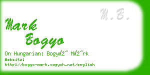 mark bogyo business card